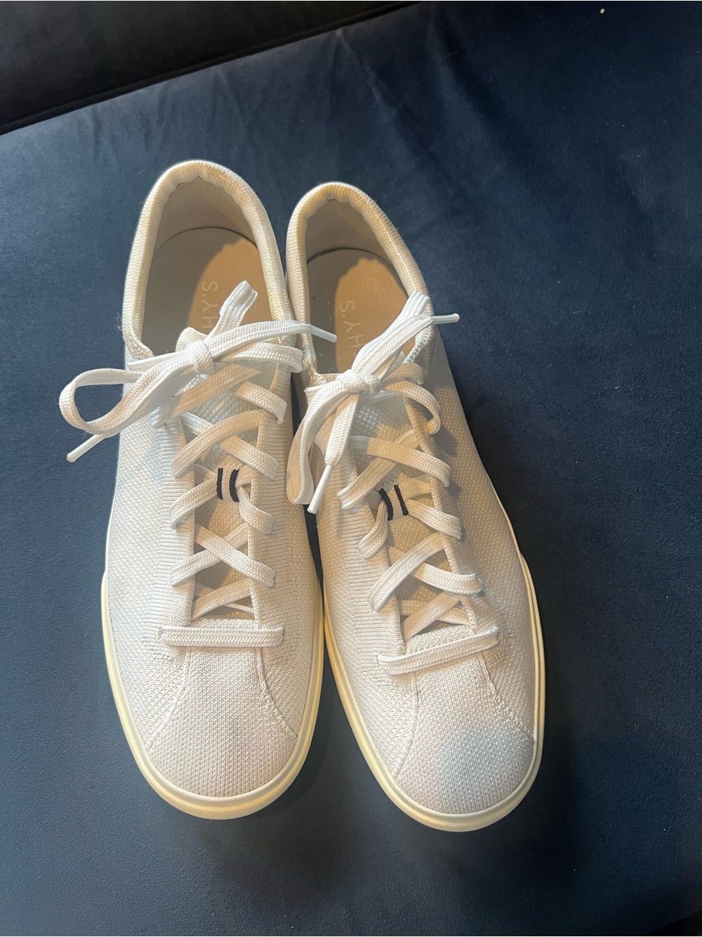 Rothy's Women's Cream Lace-Up Knit Sneakers